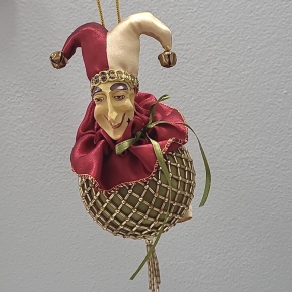 Wayne Kleski Katherine's Collection Jester Ball Ornament Jelwel Tones - Picture 7 of 11